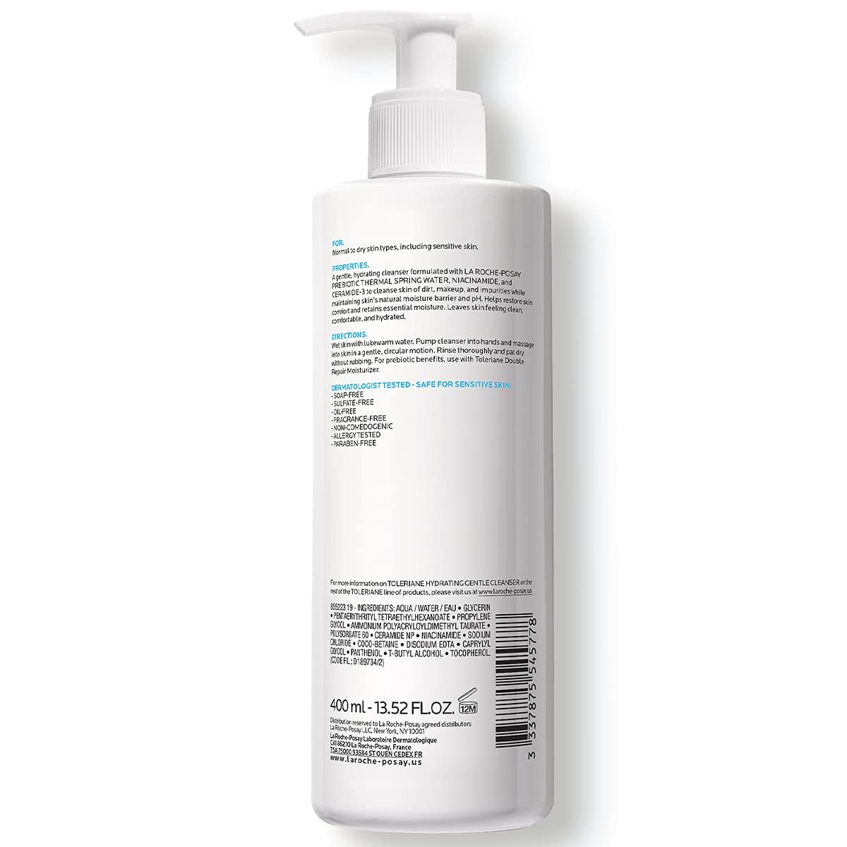 La Roche-Posay Toleriane Cleanser: Gentle and Hydrating